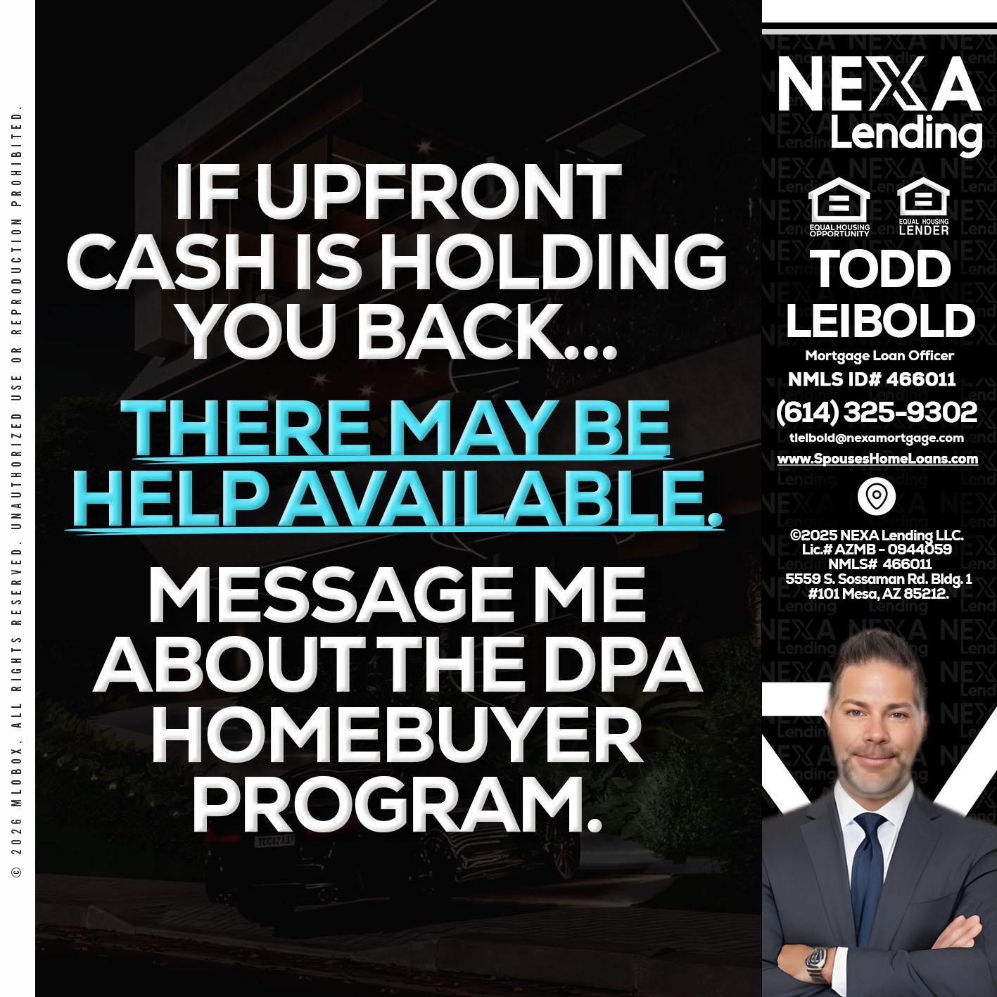 IF UPFRONT - Todd Leibold -Mortgage Loan Officer