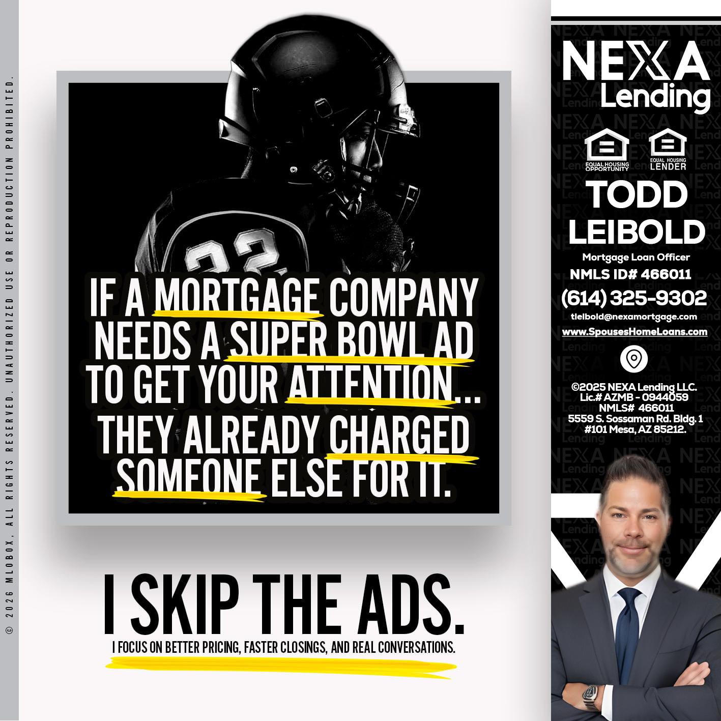 if a mortgage ad - Todd Leibold -Mortgage Loan Officer