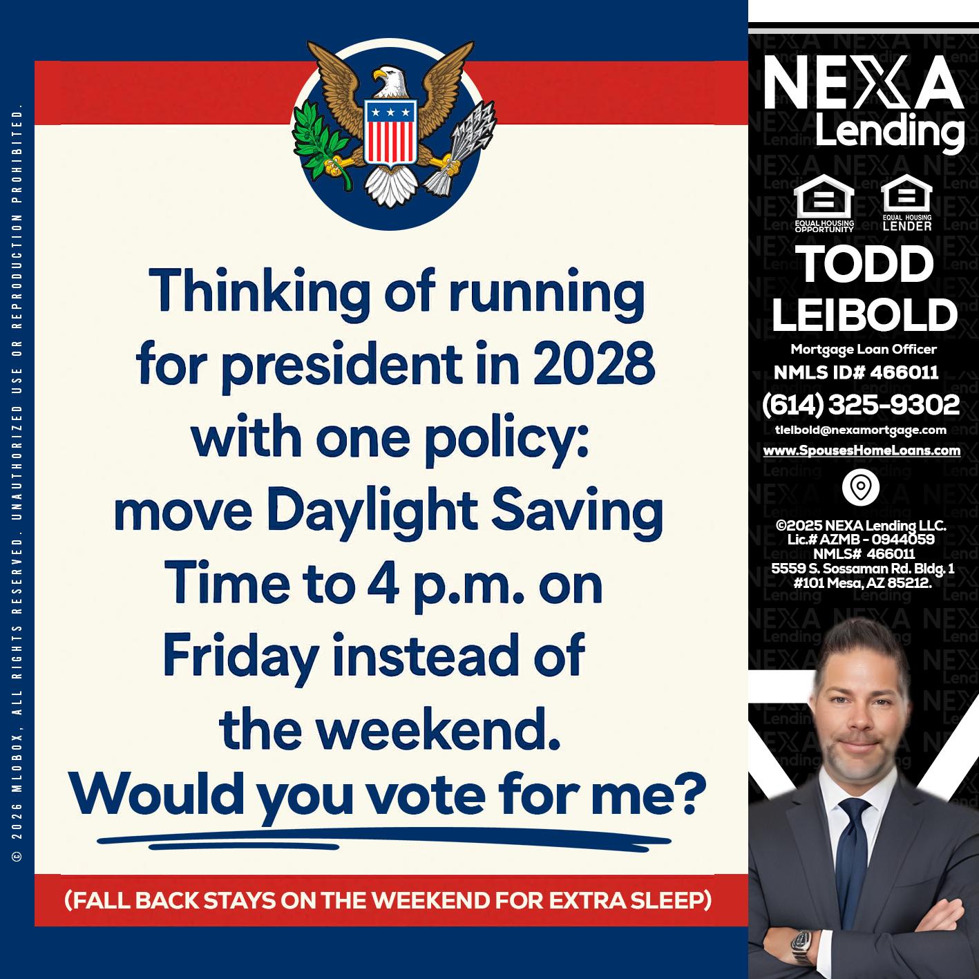 THINKING OF RUNING - Todd Leibold -Mortgage Loan Officer