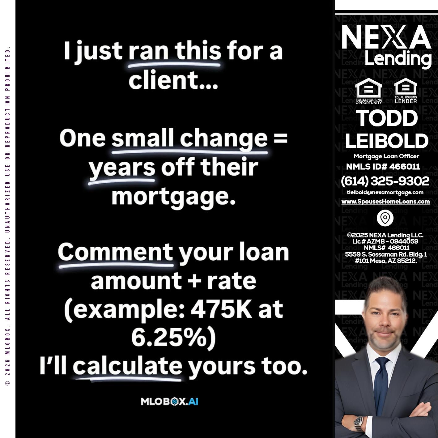 I JUST RAN - Todd Leibold -Mortgage Loan Officer