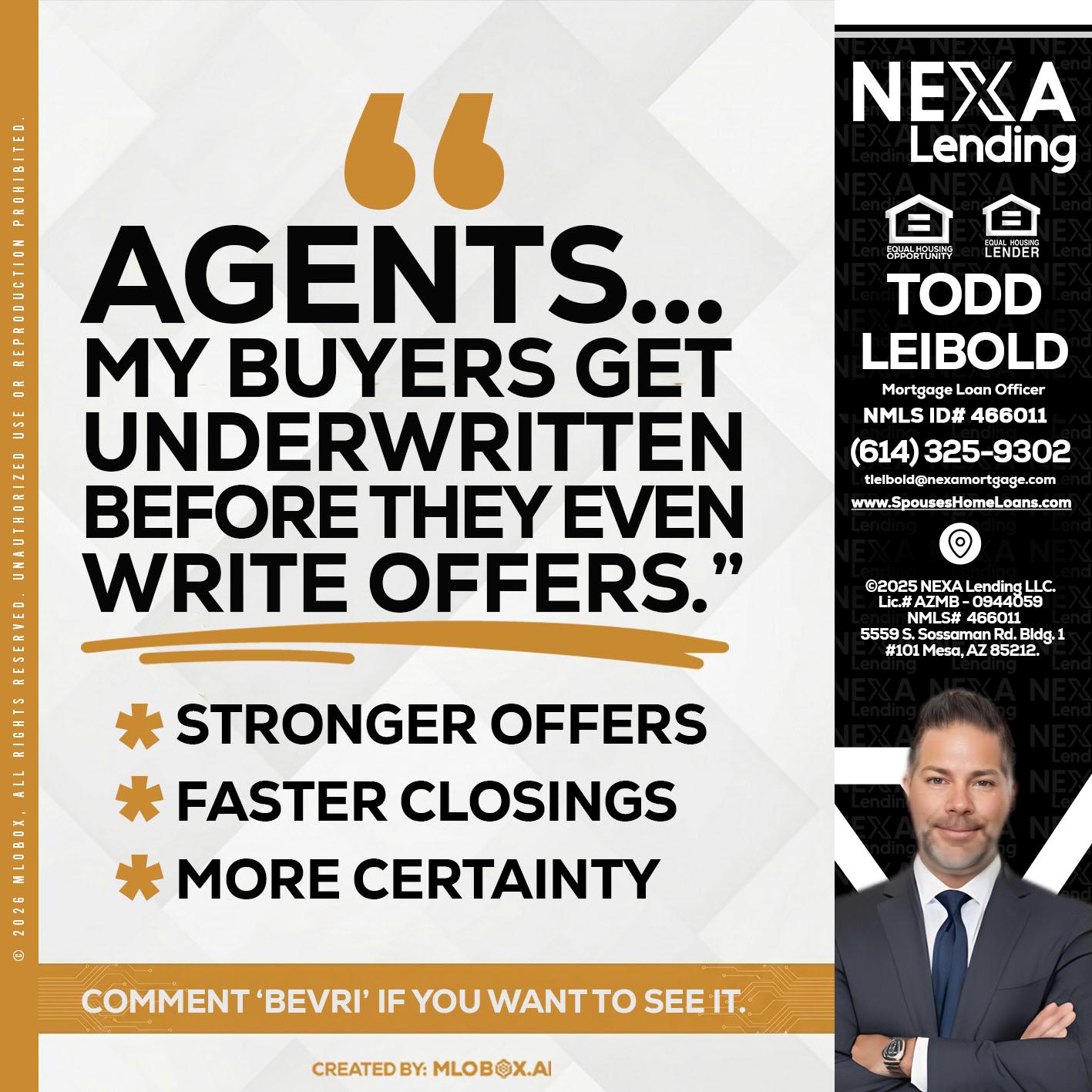 agents - Todd Leibold -Mortgage Loan Officer
