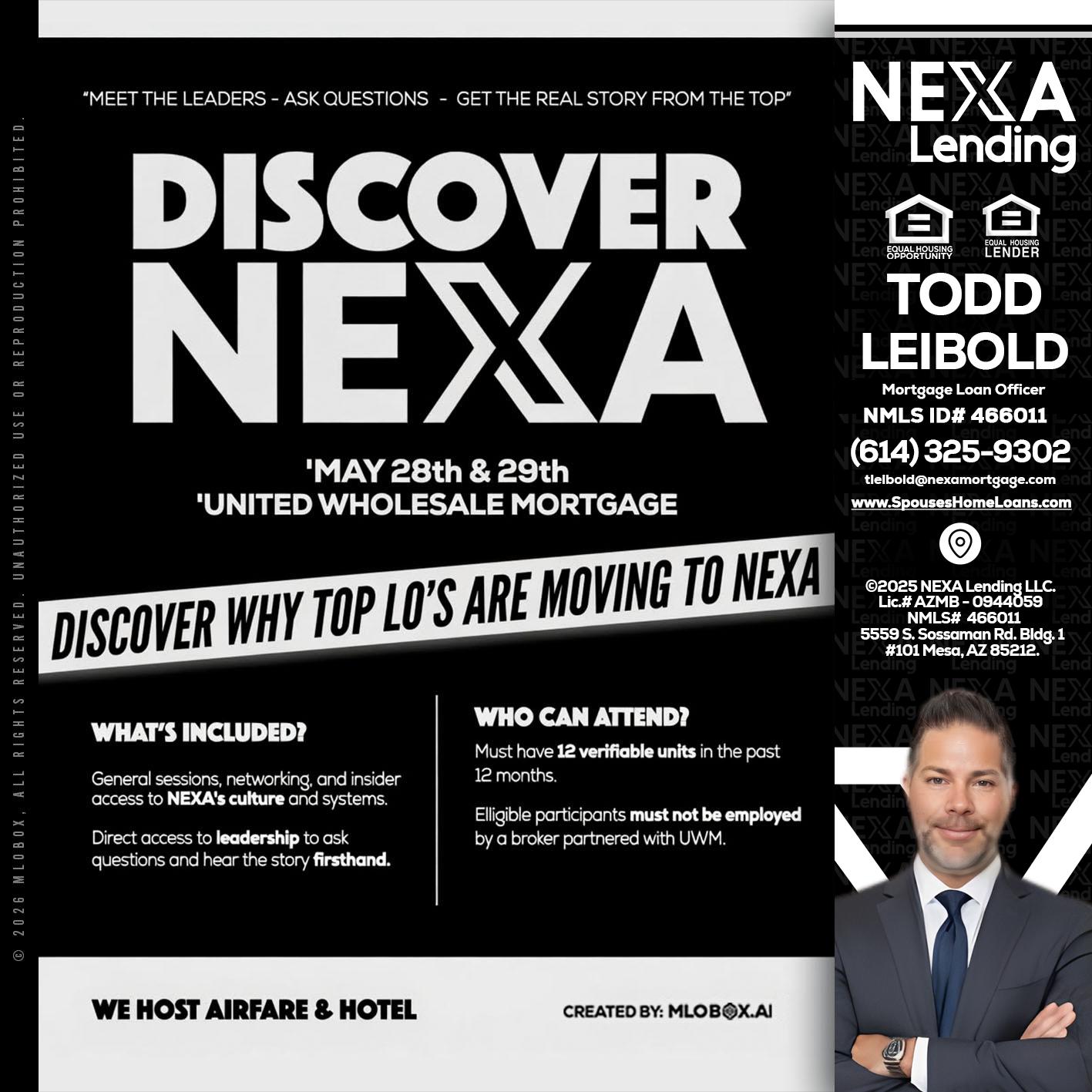 DISCOVER NEXA - Todd Leibold -Mortgage Loan Officer