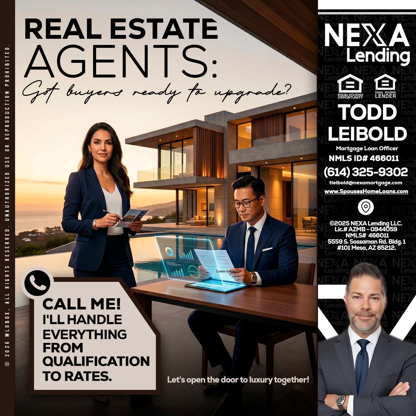 REAL ESTATE AGENTS - Todd Leibold -Mortgage Loan Officer