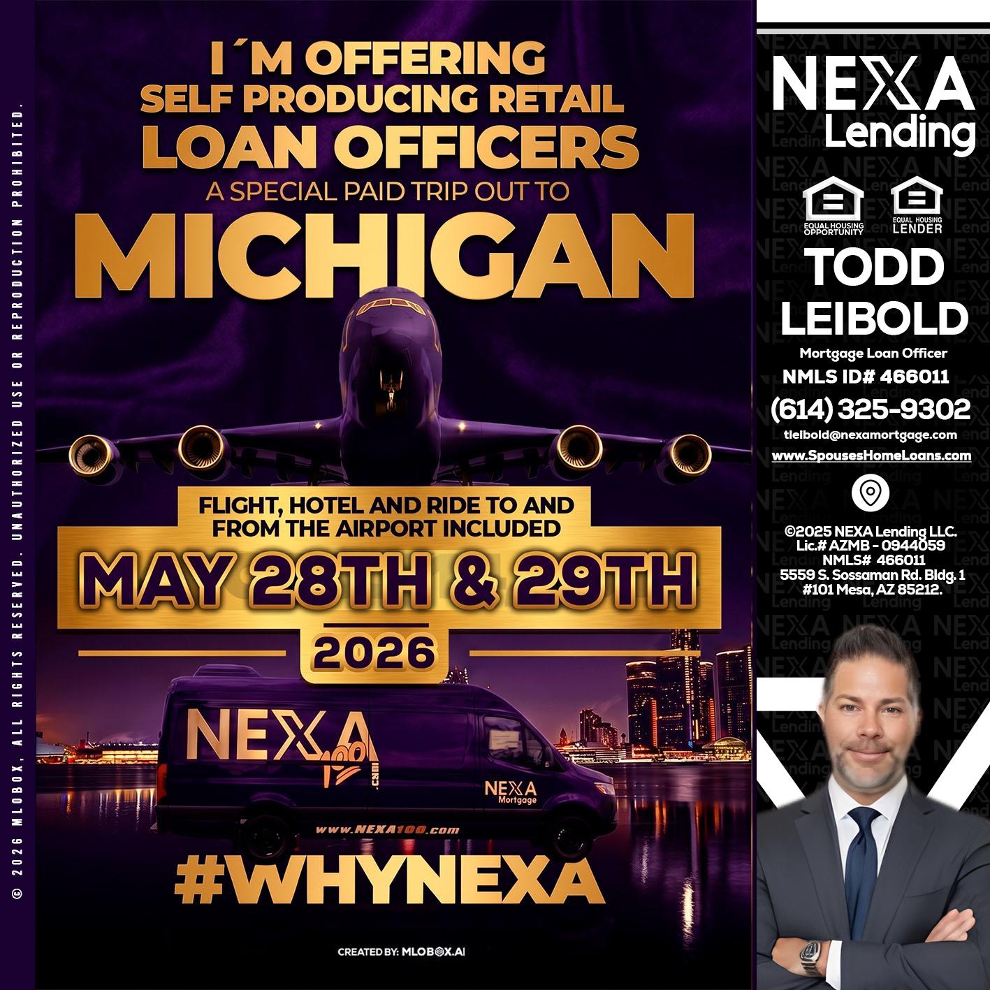 MICHIGAN - Todd Leibold -Mortgage Loan Officer