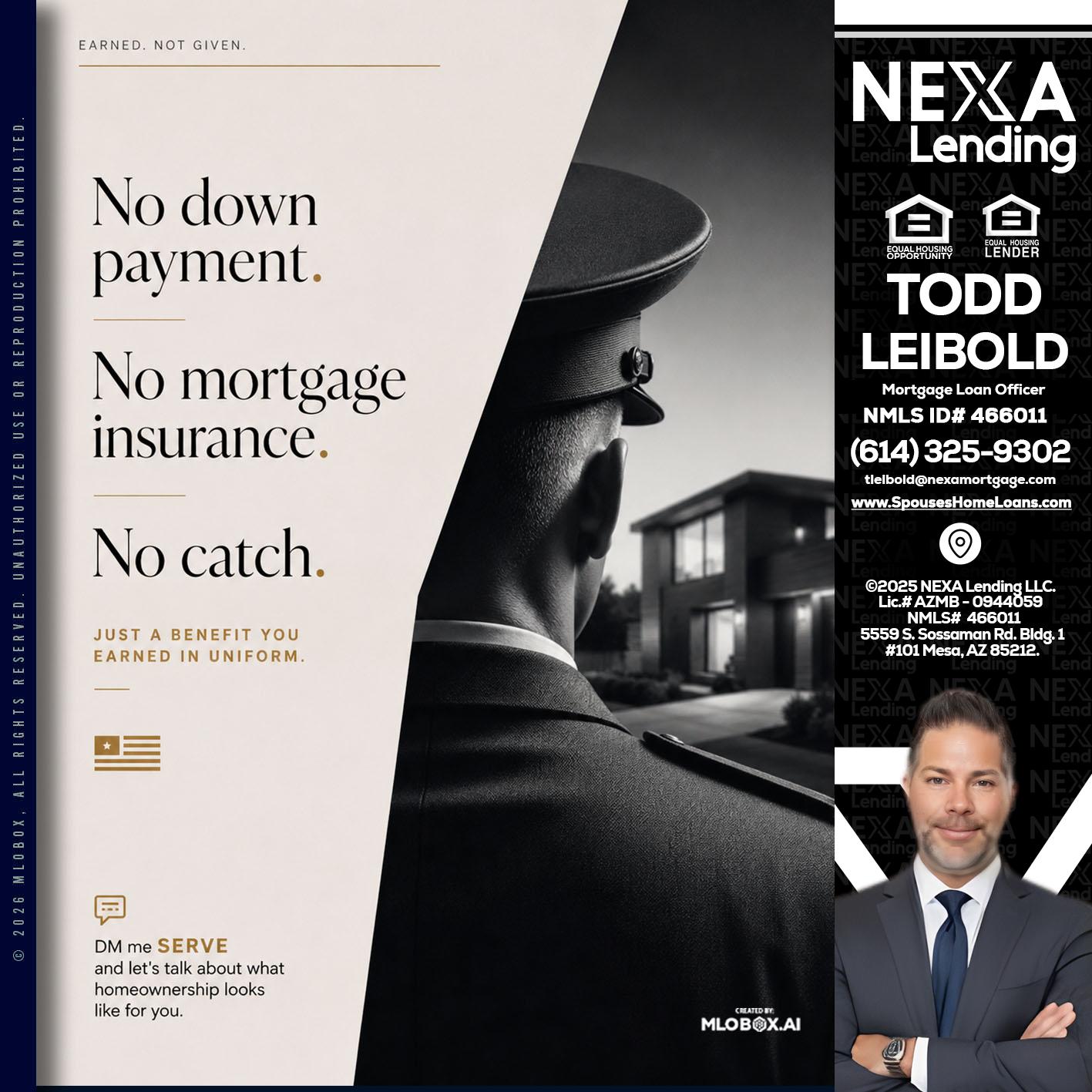 NO DOWN PAYMENT - Todd Leibold -Mortgage Loan Officer