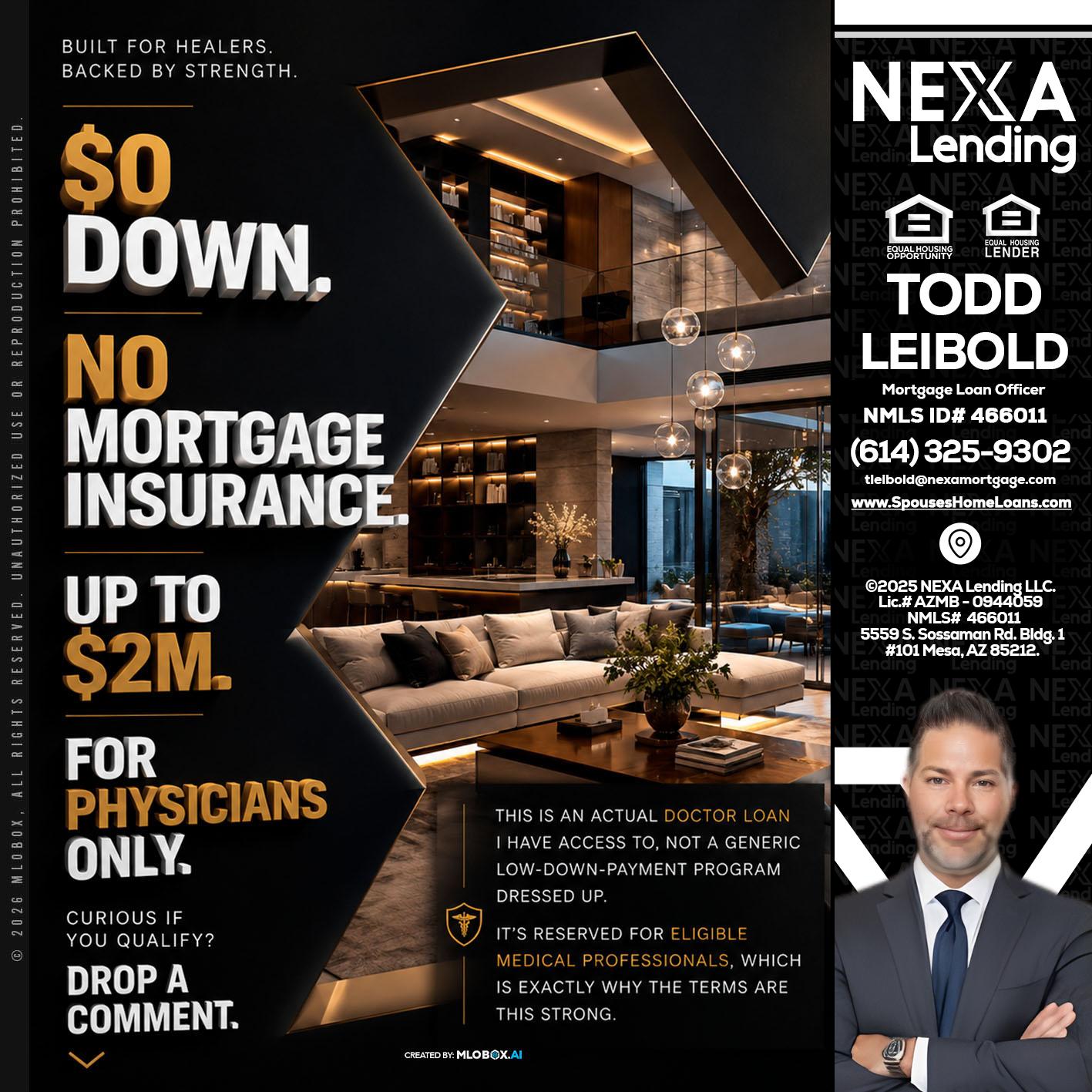 $0 DOWN - Todd Leibold -Mortgage Loan Officer