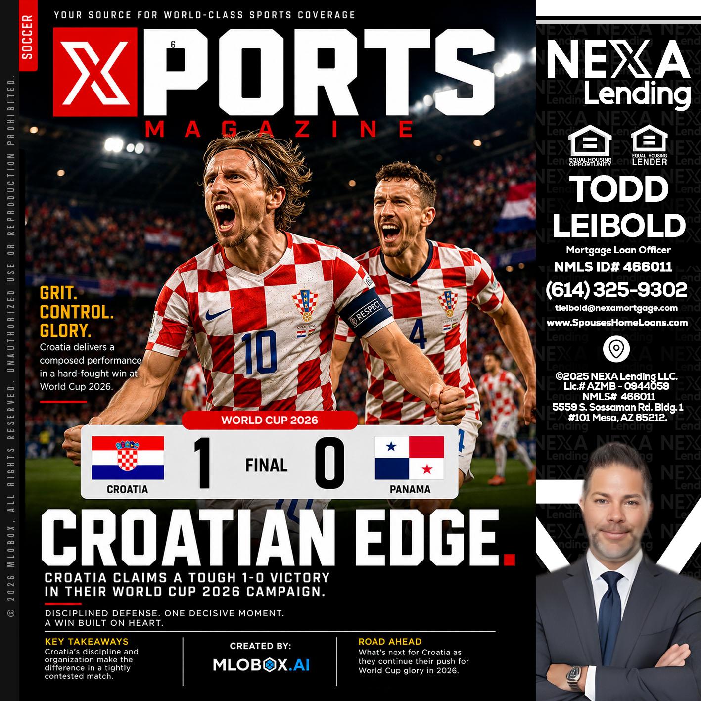 CROATIA 1-0 PANAMA - Todd Leibold -Mortgage Loan Officer