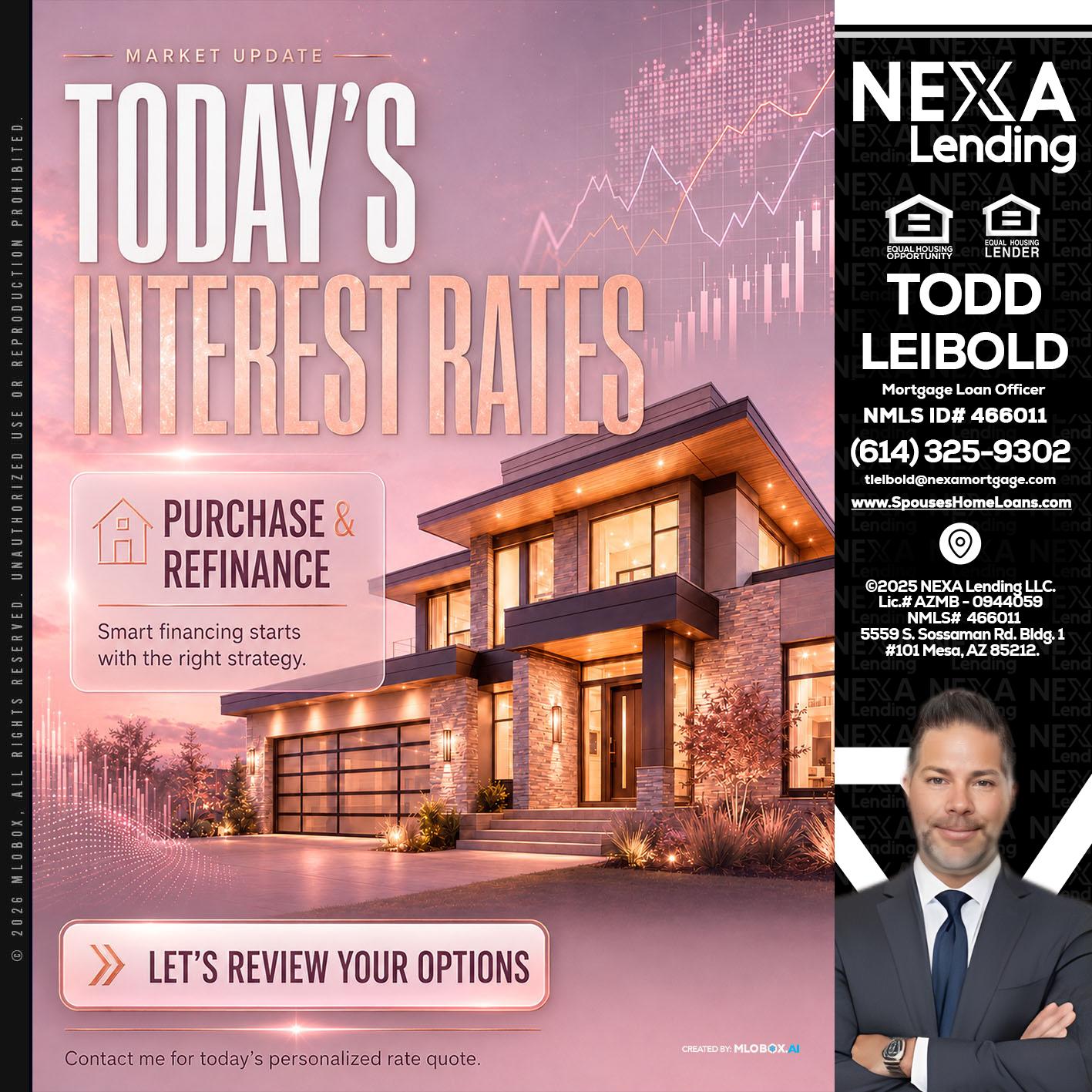 todays interest rates - Todd Leibold -Mortgage Loan Officer