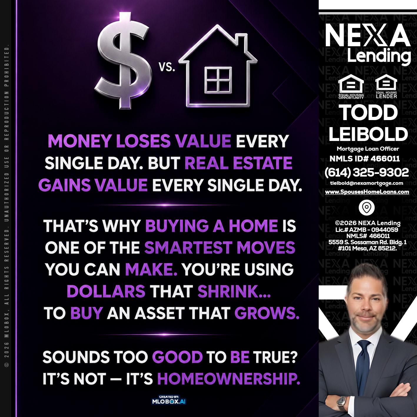 MONEY LOSES - Todd Leibold -Mortgage Loan Officer