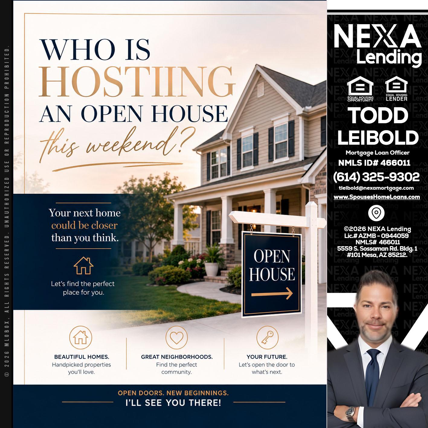 WHOS HOSTING - Todd Leibold -Mortgage Loan Officer