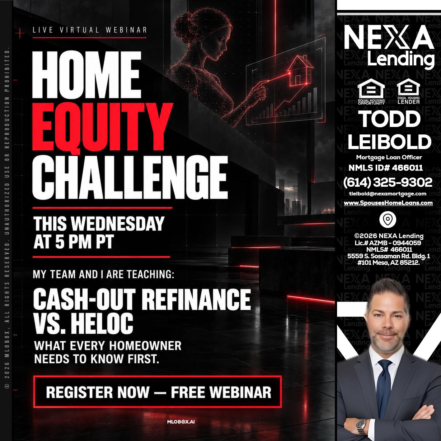 HOME EQUITY CHALLENGE - Todd Leibold -Mortgage Loan Officer